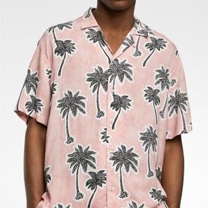Zara Man’s Hawaiian Shirt Palm Trees
